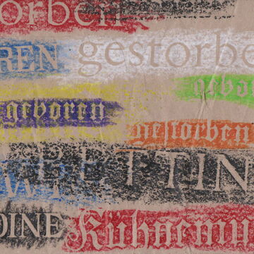 Detail of overlapping tracings of the graves of the von Arnim family