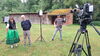 Filmarbeiten bei der Burgruine Bärwalde © Peter Twiehaus