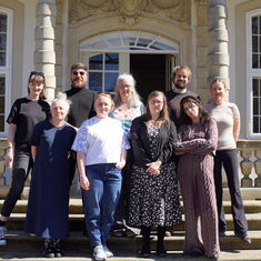 The members of the group of artists who wrote and illustrated children's books at Wiepersdorf.