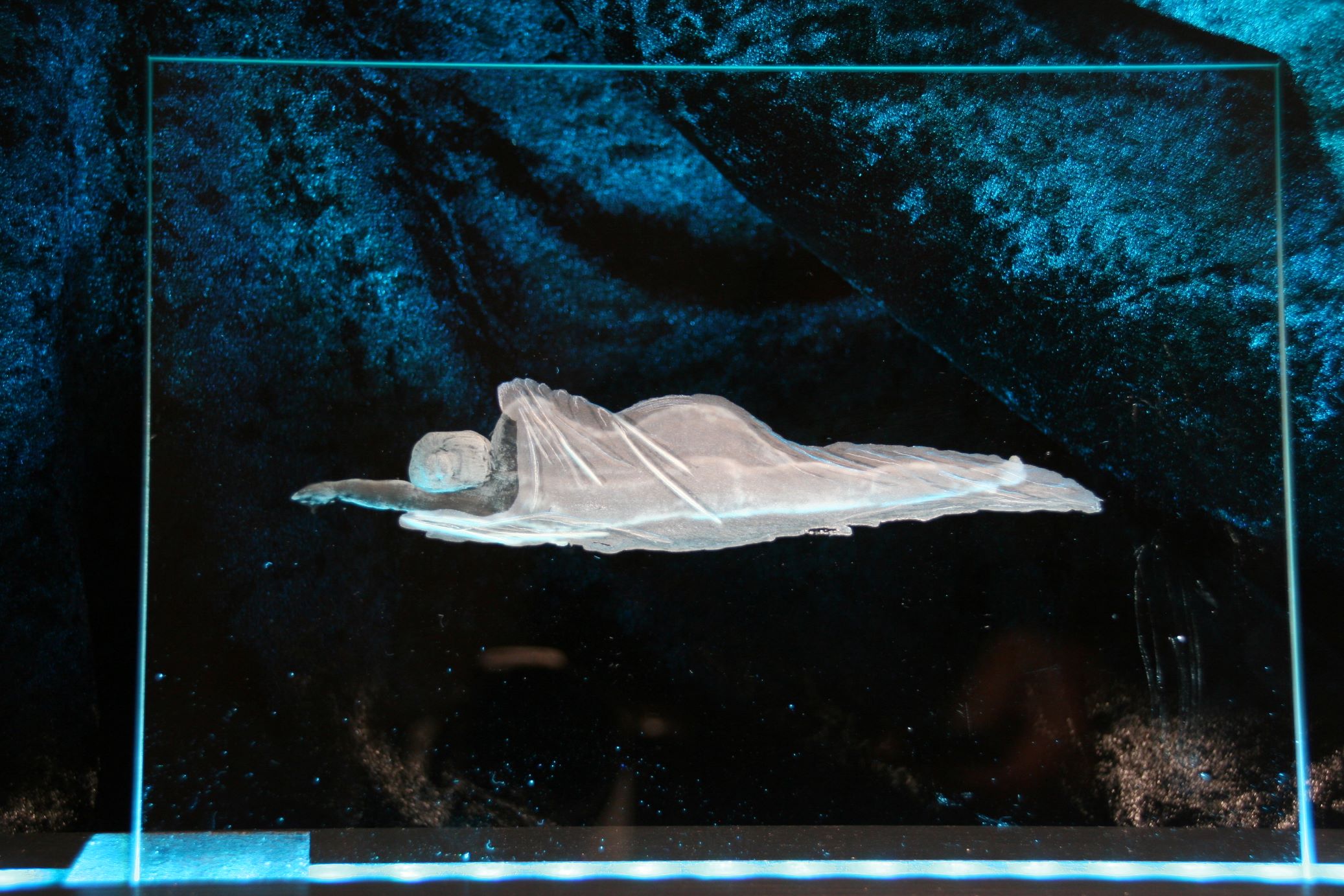 Glass engraving Verhüllung und Verheißung (Veiling and Promise) by Angelika Schäfer © privat