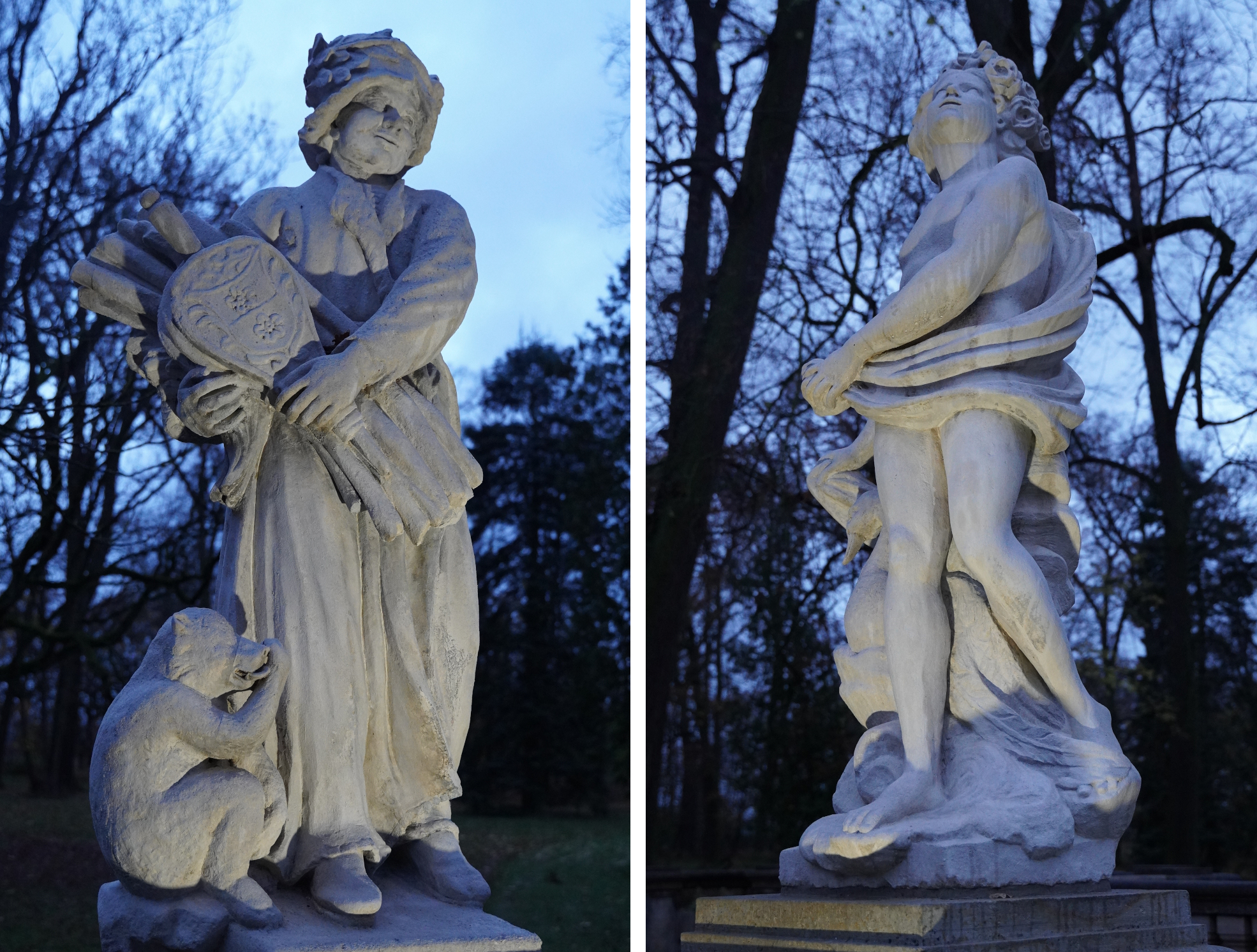 Restaurierte Skulpturen im Schlosspark Wiepersdorf © KSW