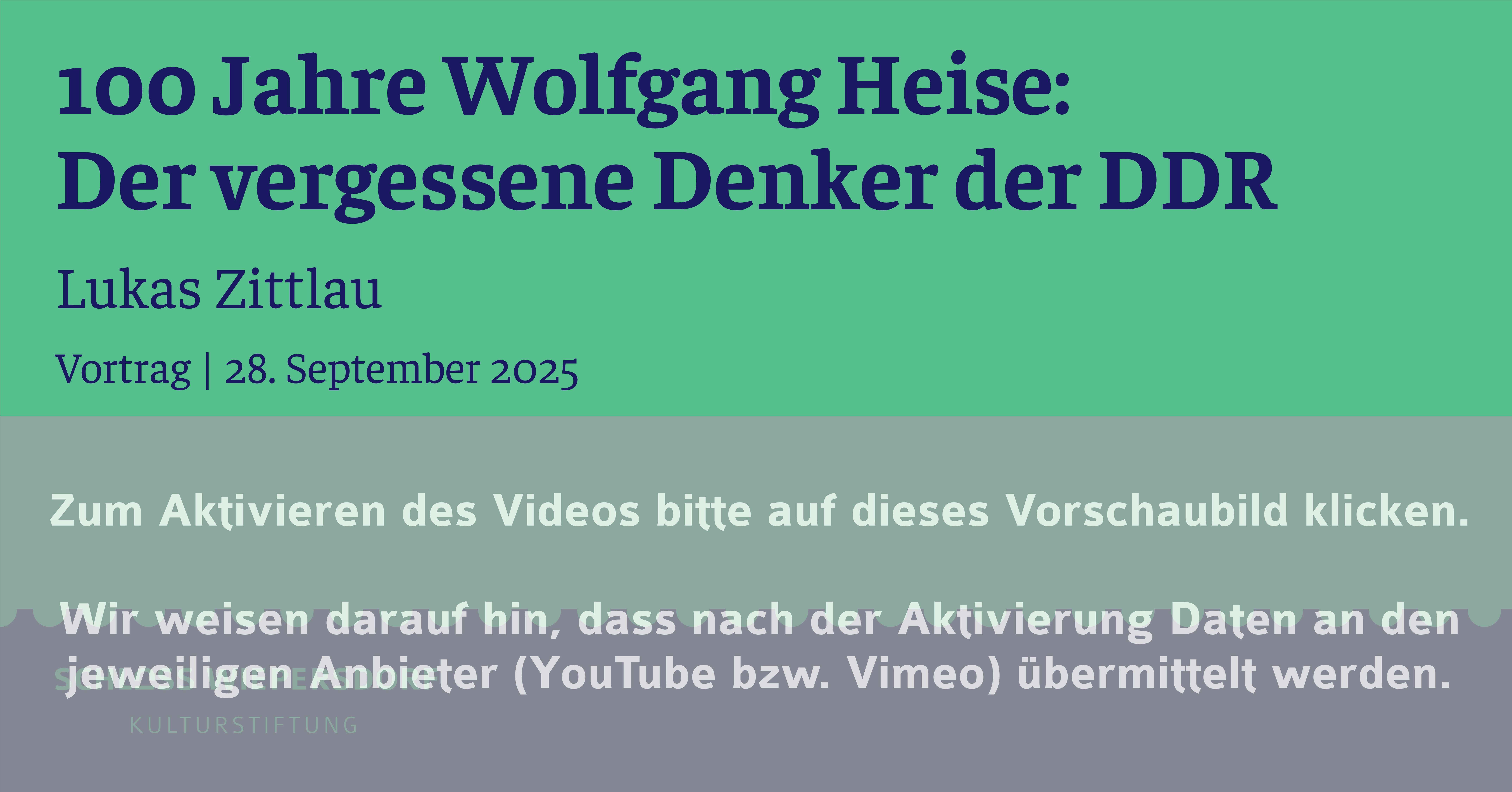 Hinweisbild, dass beim Aktivieren des Videos Daten an Vimeo übermittelt werden. Durch Klick gelangt man zum Vimeo Videoplayer.