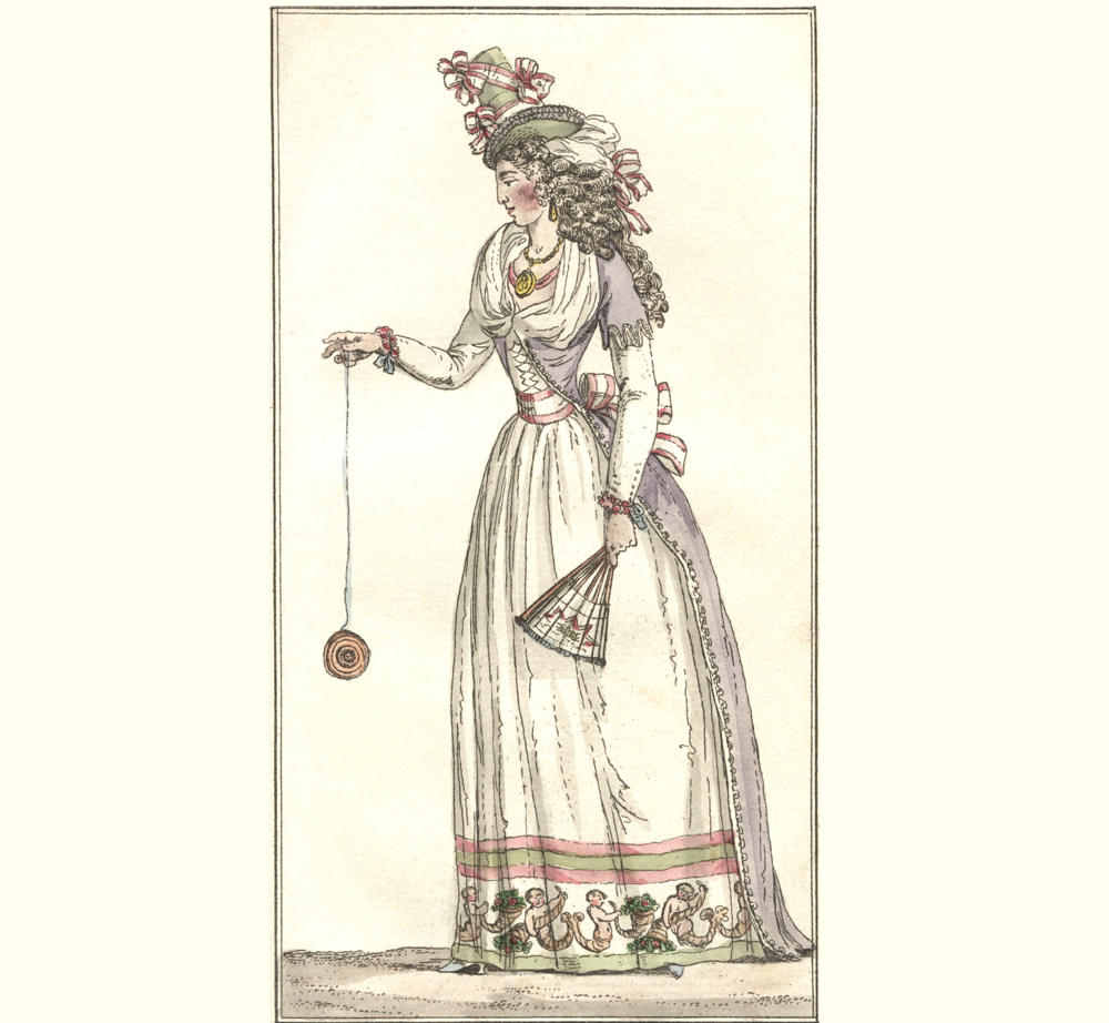 Dame mit Jo-Jo aus dem Journal des Luxus und der Moden, Oktober 1791